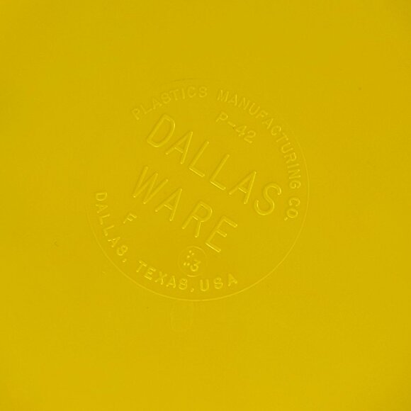 Dallas Texas Ware Yellow Melamine Tableware Bowls Salad Plate Set Vintage - Picture 10 of 11
